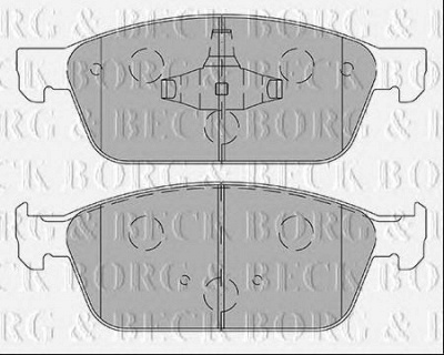 BORG & BECK bbp2443 -  Комплект тормозных колодок, дисковый тормоз